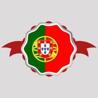 criativo Portugal bandeira adesivo emblema vetor