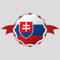 criativo Eslováquia bandeira adesivo emblema vetor