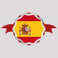 criativo Espanha bandeira adesivo emblema vetor