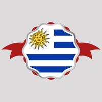 criativo Uruguai bandeira adesivo emblema vetor