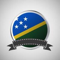 vetor Salomão ilhas volta bandeira bandeira vetor ilustração