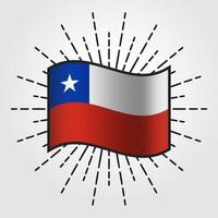 vintage Chile nacional bandeira ilustração vetor