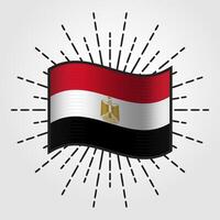 vintage Egito nacional bandeira ilustração vetor