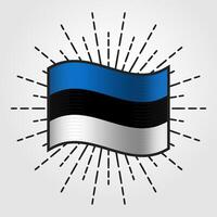 vintage Estônia nacional bandeira ilustração vetor