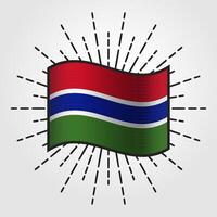 vintage Gâmbia nacional bandeira ilustração vetor