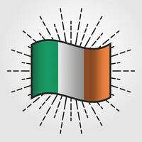 vintage Irlanda nacional bandeira ilustração vetor