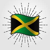 vintage Jamaica nacional bandeira ilustração vetor