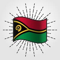 vintage vanuatu nacional bandeira ilustração vetor