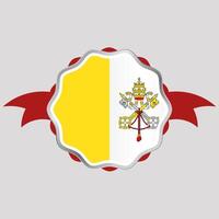 criativo Vaticano bandeira adesivo emblema vetor