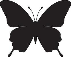borboleta silhueta vetor ilustração branco fundo
