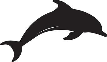 golfinho silhueta vetor ilustração branco fundo