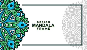 fundo com mandala quadro, Armação livre vetor