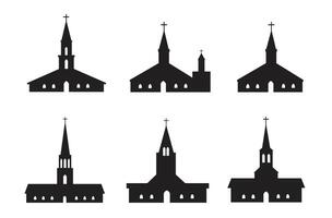 conjunto do Igreja edifícios arquitetura vetor ilustração