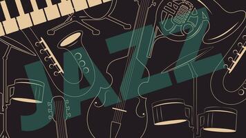 jazz poster ilustração vetor