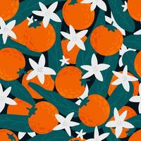 vívido Flor laranjas padronizar vetor