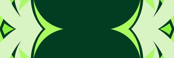 esporte bandeira com moderno verde Projeto com afiado curvado geométrico formas vetor