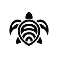 plano e mínimo tartaruga símbolo logotipo ilustração dentro gráfico Projeto vetor
