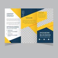 o negócio triplo folheto modelo Projeto com minimalista disposição e moderno conceito usar para o negócio Catálogo e perfil vetor
