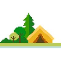 casa desenho animado ícone dentro pixel estilo vetor