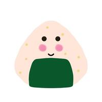 onigiri dentro fofa kawaii japonês Comida vetor ilustração