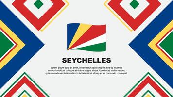 seychelles bandeira abstrato fundo Projeto modelo. seychelles independência dia bandeira papel de parede vetor ilustração. seychelles independência dia