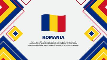 romênia bandeira abstrato fundo Projeto modelo. romênia independência dia bandeira papel de parede vetor ilustração. romênia fundo