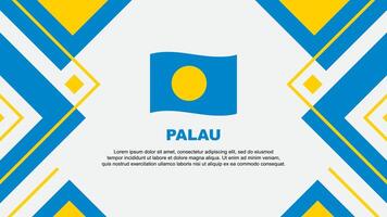 Palau bandeira abstrato fundo Projeto modelo. Palau independência dia bandeira papel de parede vetor ilustração. Palau ilustração