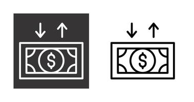 ícone de vetor de fluxo de caixa