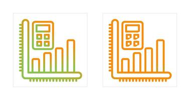 calculadora com gráfico vetor ícone