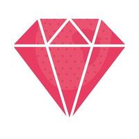 ícone de luxo de diamante rosa vetor