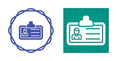 ícone de vetor de cartão de identificação