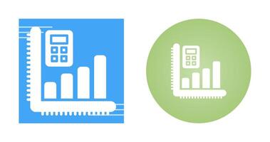 calculadora com gráfico vetor ícone