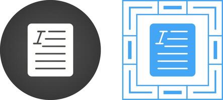 documento itálico vetor ícone