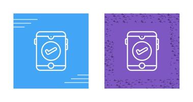 Smartphone com marca de verificação vetor ícone
