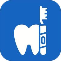 ícone de vetor de escova de dentes