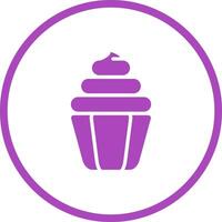 ícone de vetor de cupcake