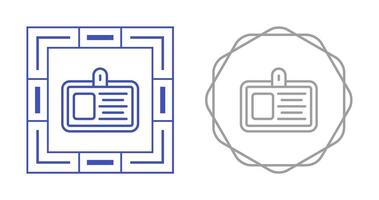 ícone de vetor de cartão de identificação