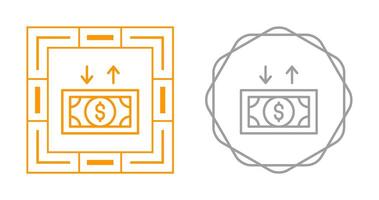 ícone de vetor de fluxo de caixa