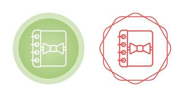 caderno com fita vetor ícone