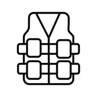ícone de vetor de colete à prova de balas