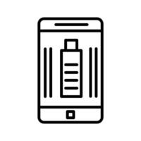 ícone de vetor de bateria móvel