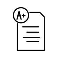 ícone de vetor de papel classificado