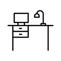 ícone de vetor de mesa de trabalho