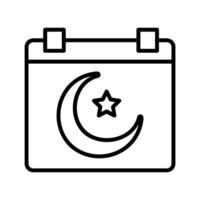ícone de vetor de calendário islâmico