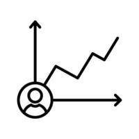 ícone de vetor de gráfico candidato