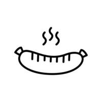 ícone de vetor de salsicha quente