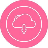 ícone de vetor de download de nuvem