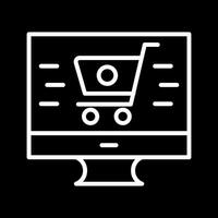 ícone de vetor de compras online