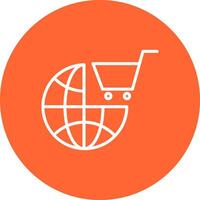 ícone de vetor de compras do mundo