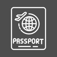 ícone de vetor de passaporte